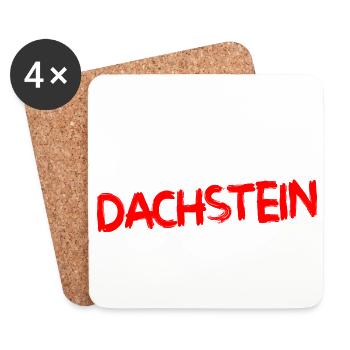Souvenir de Dachstein Ramsau Autriche - Dessous de verre (lot de 4) - blanc - Devant