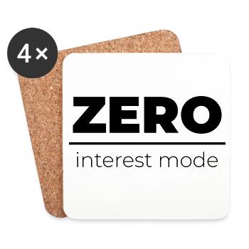 Zero Interest Mode | Minimal Statement - Coasters (set of 4) - white - Front