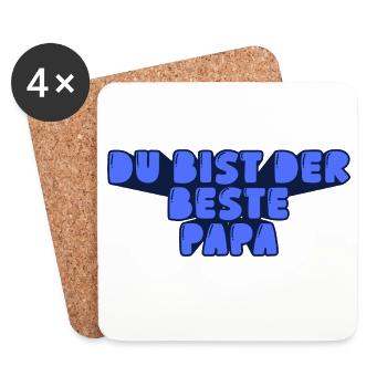 du bist der beste Papa - Untersetzer (4er-Set) - Weiß - Vorne