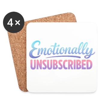 Sarcasm Emotionally Logged Out Funny Women - Coasters (set of 4) - white - Front