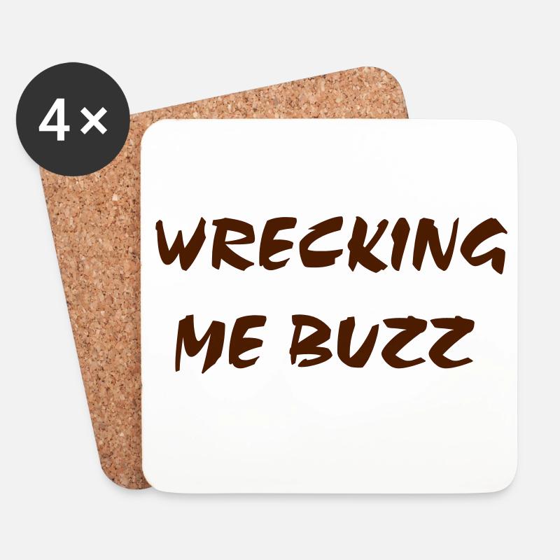 Ich zerstöre mich, Buzz - Untersetzer (4er-Set) - Weiß