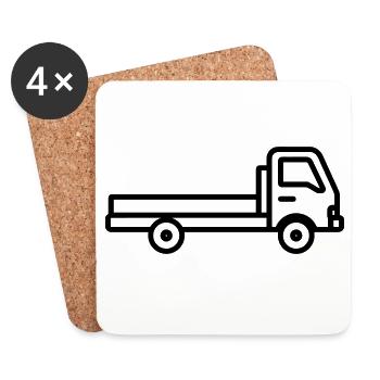 Lkw - Untersetzer (4er-Set) - Weiß - Vorne