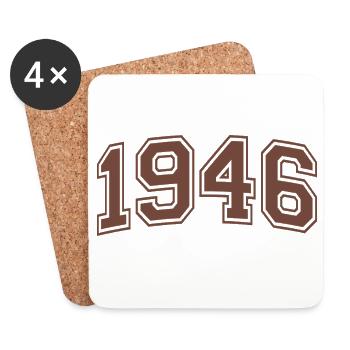 Retro Adventure 80 Jahre altes Octagenarian Geschenk 1946 - Untersetzer (4er-Set) - Weiß - Vorne