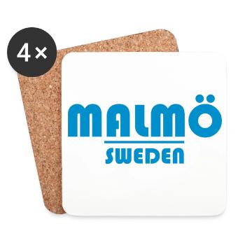Malmo Sweden - Coasters (set of 4) - white - Front