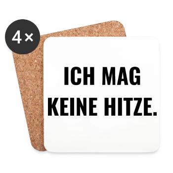 Ich mag keine Hitze. - Untersetzer (4er-Set) - Weiß - Vorne