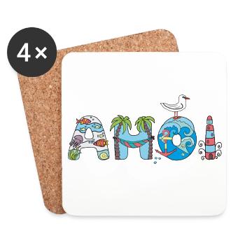 Ohé - Dessous de verre (lot de 4) - blanc - Devant