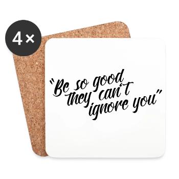 Sois si sage qu’ils ne peuvent pas ignorer ta chemise - Dessous de verre (lot de 4) - blanc - Devant