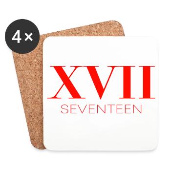 17th Birthday Gift Idea - Coasters (set of 4) - white - Front