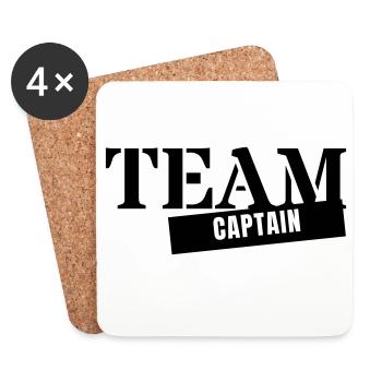 Team Captain - Kapitän Coach Trainer Gruppe Chef - Coasters (set of 4) - white - Front