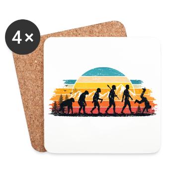 Handstand Breakdance Gift for Gymnast - Coasters (set of 4) - white - Front
