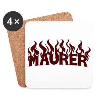 MAURER 2 - Untersetzer (4er-Set) - Weiß - Vorne