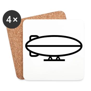 Airship - Coasters (set of 4) - white - Front
