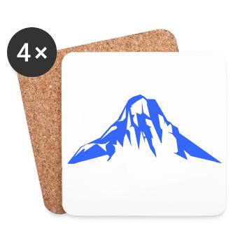 Montagnes Montagnes - Dessous de verre (lot de 4) - blanc - Devant