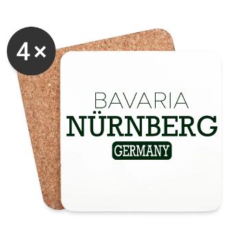 Nürnberg Bayern - Untersetzer (4er-Set) - Weiß - Vorne