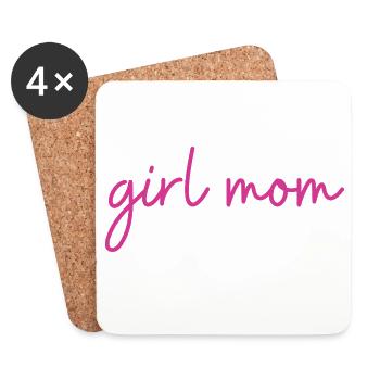 Girl Mom Girl Mom Gift - Coasters (set of 4) - white - Front