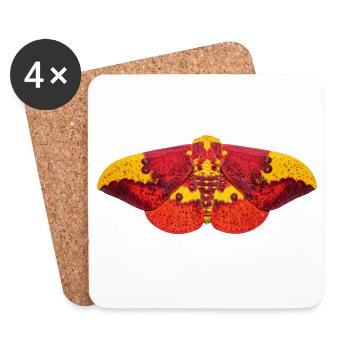 Imperial Moth Eacles imperialis - Dessous de verre (lot de 4) - blanc - Devant