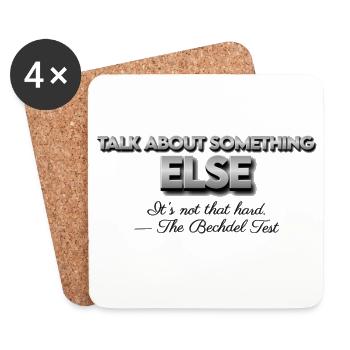 talk about something else - Coasters (set of 4) - white - Front