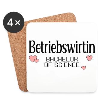Studium Bachelor Betriebswirtin - Untersetzer (4er-Set) - Weiß - Vorne