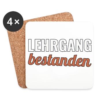 Feuerwehr Ausbildung Geschenk zum Lehrgangsabschlu - Untersetzer (4er-Set) - Weiß - Vorne