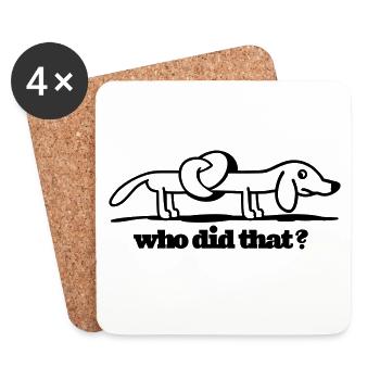 silly dog - Untersetzer (4er-Set) - Weiß - Vorne