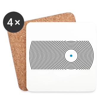 round - Coasters (set of 4) - white - Front