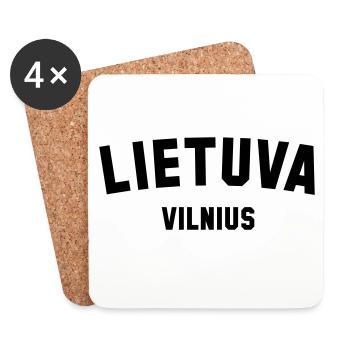 VILNIUS, Lietuva, Lithuania, Lithuania - Coasters (set of 4) - white - Front