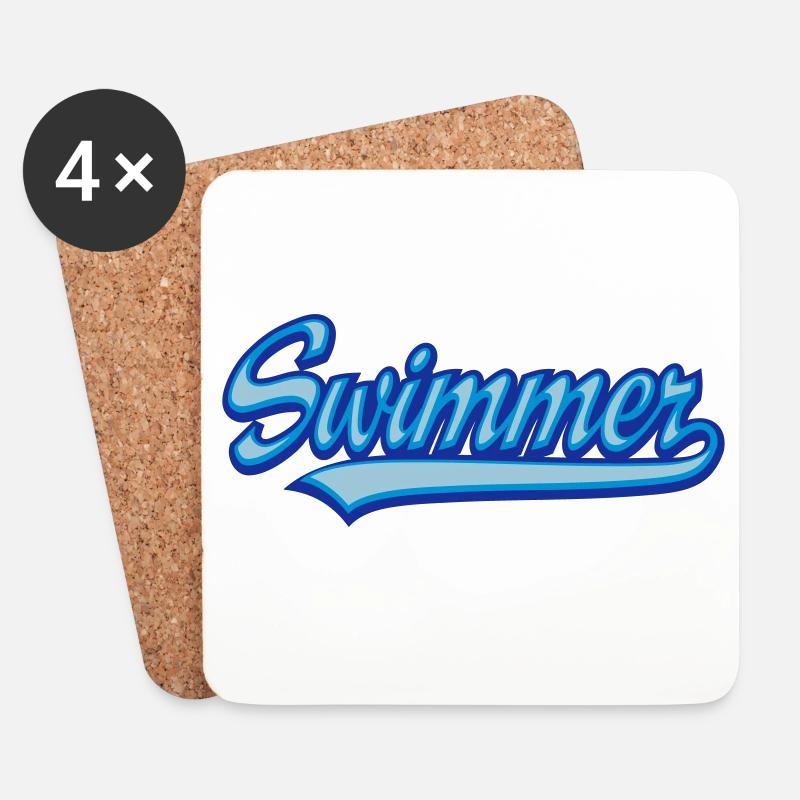 swimmer - Untersetzer (4er-Set) - Weiß