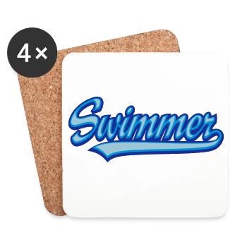 Swimmer - Coasters (set of 4) - white - Front