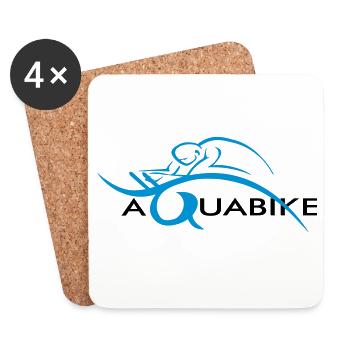 Aquabike en action - Dessous de verre (lot de 4) - blanc - Devant