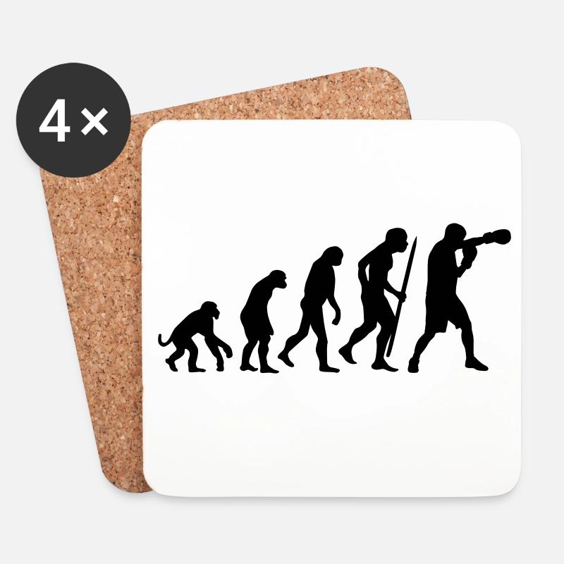 Evolution of boxing - Untersetzer (4er-Set) - Weiß