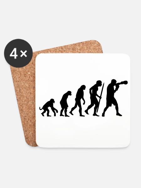 Evolution of boxing - Untersetzer (4er-Set) - Weiß