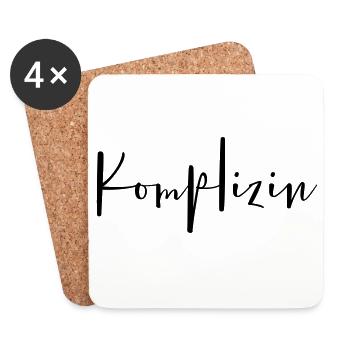 Komplizin Partnerin Freundin Ehefrau - Untersetzer (4er-Set) - Weiß - Vorne