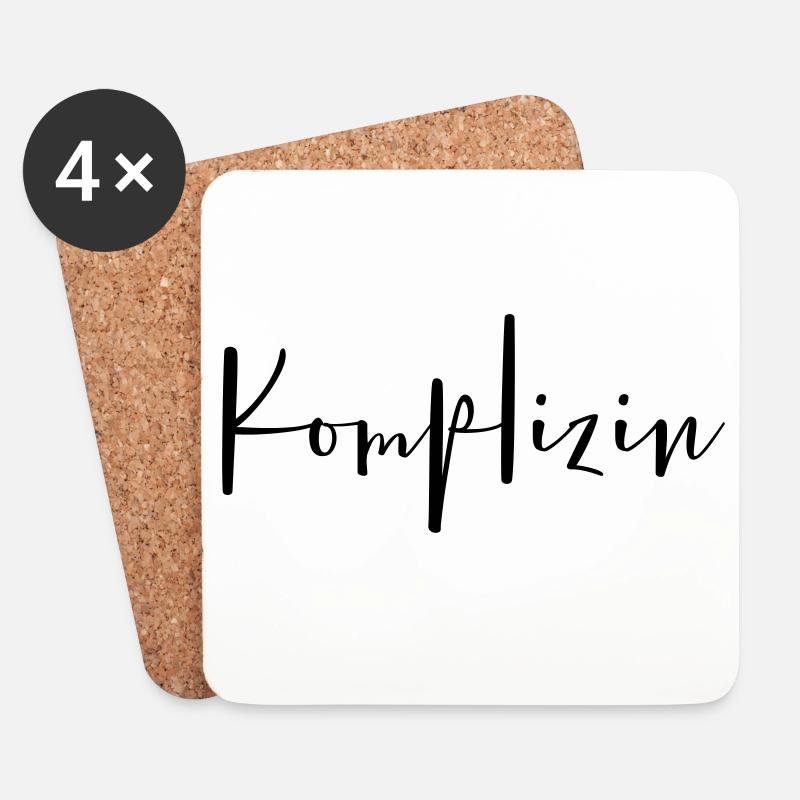 Komplizin Partnerin Freundin Ehefrau - Untersetzer (4er-Set) - Weiß