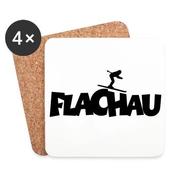 Flachau Ski Skifahren Wintersport - Untersetzer (4er-Set) - Weiß - Vorne
