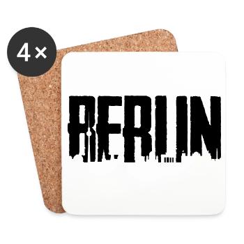 Berlin T-Shirt - Coasters (set of 4) - white - Front