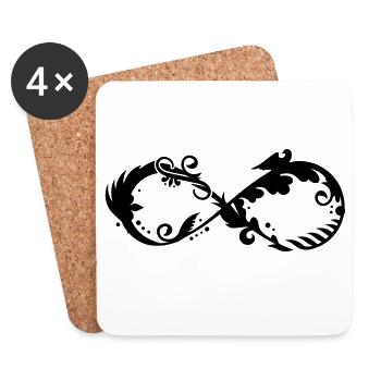 Un symbole de l'infini - Dessous de verre (lot de 4) - blanc - Devant