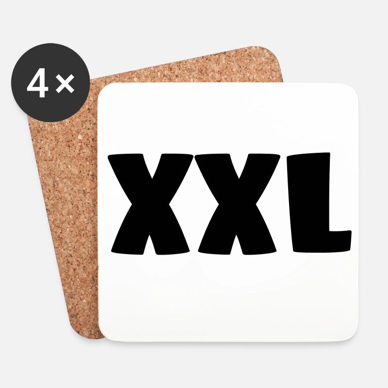 XXL - Untersetzer (4er-Set) - Weiß