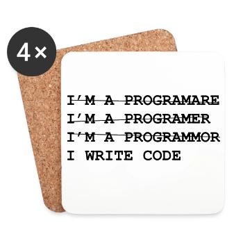 Geek - Coasters (set of 4) - white - Front