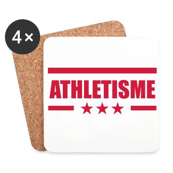 Athlétisme - Dessous de verre (lot de 4) - blanc - Devant