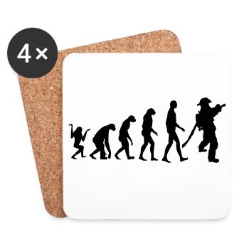 pompier_kiosdz22 - Coasters (set of 4) - white - Front