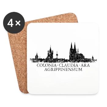 Colonia Claudia Ara Agrippinensium Köln Skyline - Untersetzer (4er-Set) - Weiß - Vorne