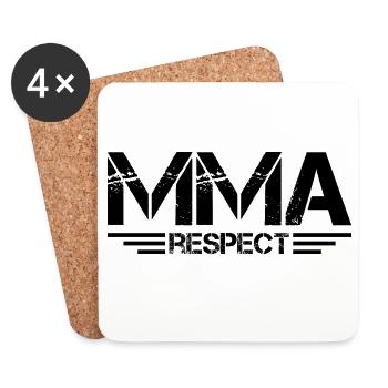 MMA Respekt Kampfsport fighter Symbol icon Team - Untersetzer (4er-Set) - Weiß - Vorne