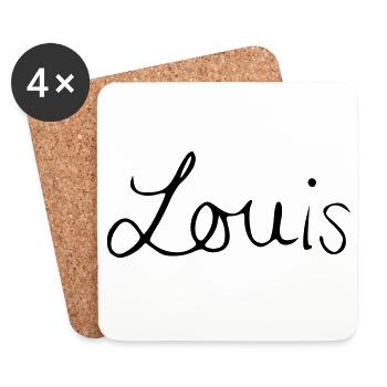Louis - Dessous de verre (lot de 4) - blanc - Devant