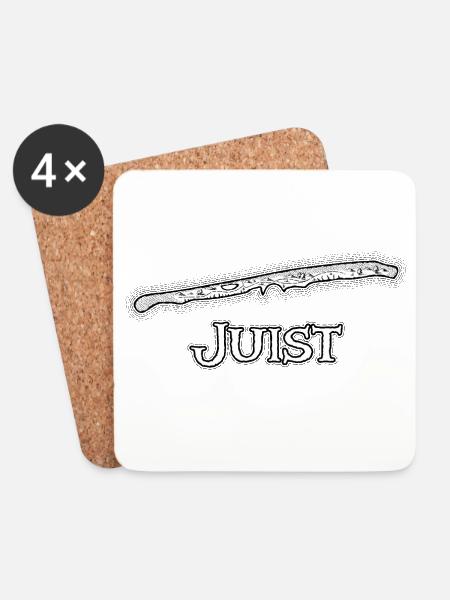 Juist | Antike Landkarte | Schatzkarte - Untersetzer (4er-Set) - Weiß