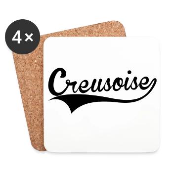 Creusoise - Dessous de verre (lot de 4) - blanc - Devant