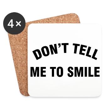 Smile woman feminism feminist gift - Coasters (set of 4) - white - Front