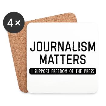 Journalisme matters Journaliste Journaliste Cadeau - Dessous de verre (lot de 4) - blanc - Devant