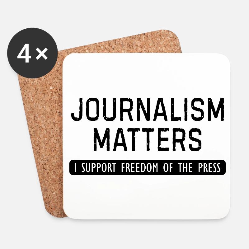 Journalism matters Journalist Reporter Geschenk - Untersetzer (4er-Set) - Weiß