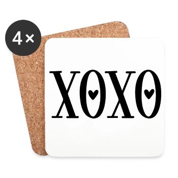 XOXO adore le design minimaliste - Dessous de verre (lot de 4) - blanc - Devant