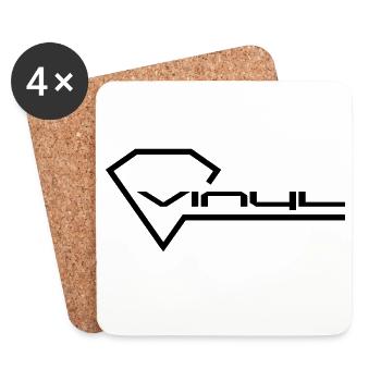 vinyl - Coasters (set of 4) - white - Front